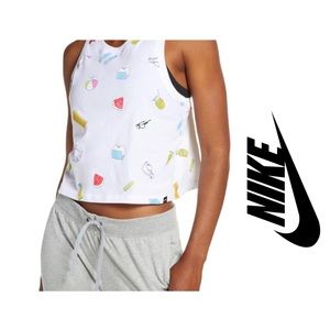 Nike Tee crop summertime print Tank Top S